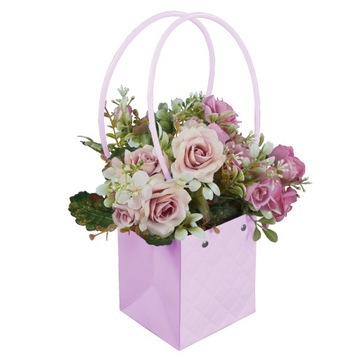 Pikowana torebka na kwiaty prezentowa 35 cm na prezent ślub Dzień Matki