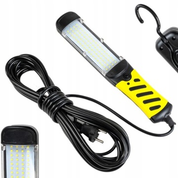 Лампа для мастерской, фонарик 100 светодиодов, кабель с крючком, 8 метров