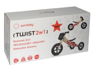 Drewniany rowerek biekowy 2w1 Twist