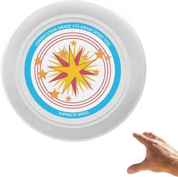 FRISBEE LATAJĄCY DYSK 27,5 CM TEAM ULTIMATE MIEJSKIE SPORTY BIAŁY 175G