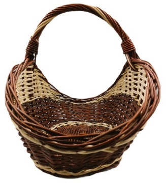 ПЛЕТЕНАЯ ДЕРЕВЯННАЯ КОРЗИНА ДЛЯ КАМИНА С ПОДСВЕТКАМИ КОРЗИНА Размер M