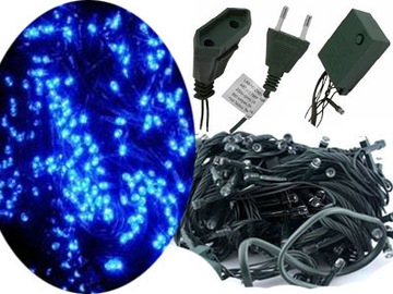 LAMPKI CHOINKOWE Niebieskie LED 500szt / 8 trybów swiecenia! WrocłaW