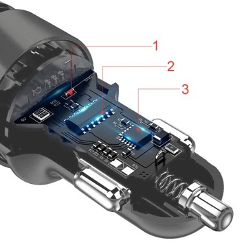 АВТОМОБИЛЬНОЕ ЗАРЯДНОЕ УСТРОЙСТВО PD 45 Вт 20 В QC3.0 36 Вт USB-C