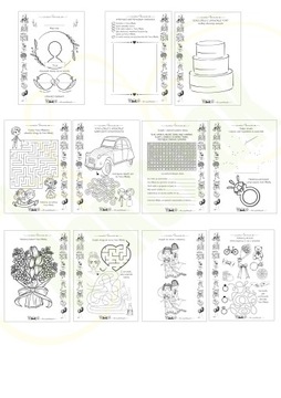 Свадебные раскраски для детей 24 страницы + наклейки