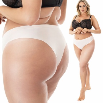 Ultra-gładkie Stringi Plus Size Niewidzialne pod Ubraniem Bawełniany Klin