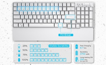 RK96 Механическая клавиатура QWERTY с тройным режимом 90%