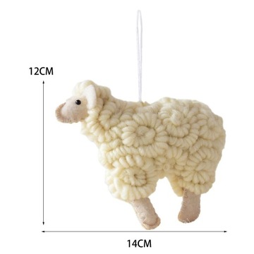 Рождественские украшения из войлока с овцами. Поделки. Красивый очаровательный кулон в виде рождественской елки.