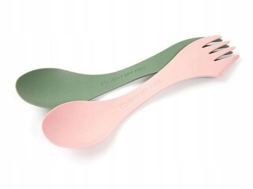 Zestaw sztućcy Spork Light My Fire O BIO 2-pack sandygreen/dustypink