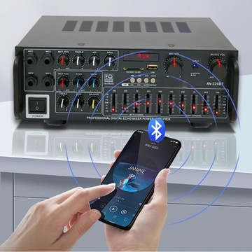 ИНТЕГРИРОВАННЫЙ УСИЛИТЕЛЬ 2000 Вт BLUETOOTH 5.0 HIFI СТЕРЕО FM-РАДИО