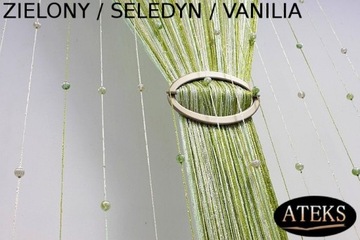 ШТОРА ИЗ ПАСТА С БУСИНАМИ СЕРЕБРЯНЫЕ ШАРИКИ 150х250