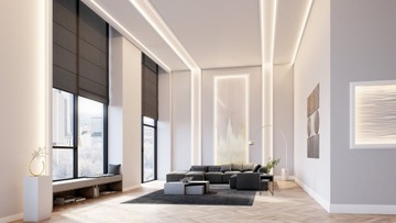 profil LED aluminiowy slim 1m srebrny natynkowy DO TAŚMY + KLOSZ