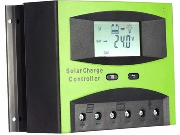 ! Solarny regulator ładowania 12V 24V LCD PWM 60A