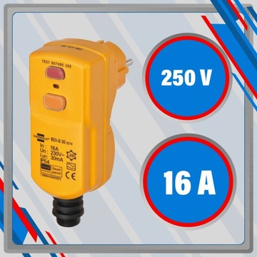 ДИФФЕРЕНЦИАЛЬНАЯ ВИЛКА BDI-S 2 30 мА IP55 BRENNENSTUHL