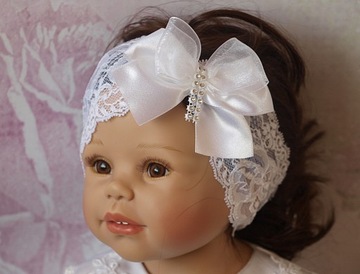 КРУЖЕВНОЕ ОБРУЧЕНИЕ ДЛЯ КРЕЩЕНИЯ, БЕЛОЕ 80