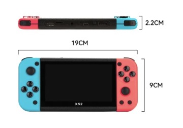 ПОРТАТИВНАЯ ИГРОВАЯ КОНСОЛЬ X52 МНОГО ИГР 1000 МЕНЮ НА ПОЛЬСКОМ ЯЗЫКЕ 29 ЯЗЫКОВ