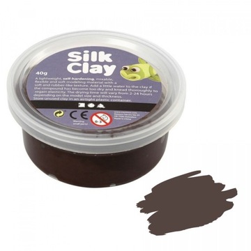 SAMOUTWARDZALNA MASA SILK CLAY 40g BRĄZOWA