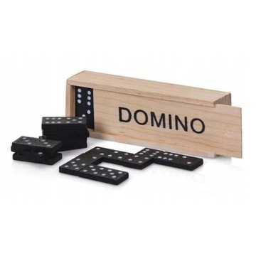 GRA RODZINNA DOMINO DREWNIANE UKŁADANKA KLOCKI