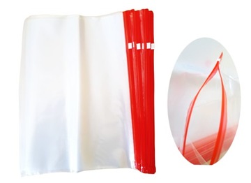 27cmx28cm TOREBKA WORECZEK WORECZKI foliowe STRUNOWE z suwakiem 50szt