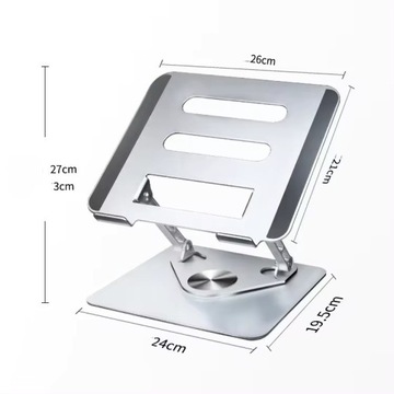 Алюминиевая подставка для ноутбука VAZIO, вращение на 360°, регулируемая и эргономичная (N81-2-S)