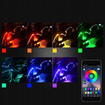 RGB СВЕТОДИОДНОЕ ОСВЕЩЕНИЕ ИНТЕРЬЕРА САЛОНА АВТОМОБИЛЯ