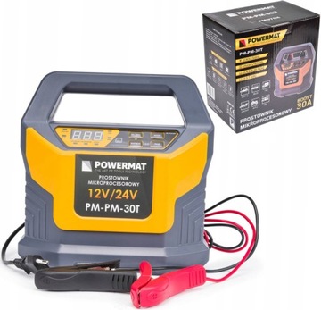 PROSTOWNIK MIKROPROCESOROWY AKUMULATOROWY 12V 24V 30A ŁADOWARKA