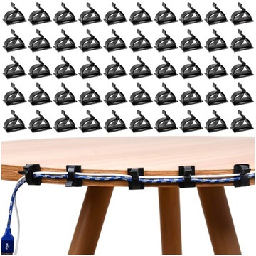 50 самоклеящихся держателей CLIPS ORGANIZER для кабелей Кабели 3M Alogy [50 шт.]