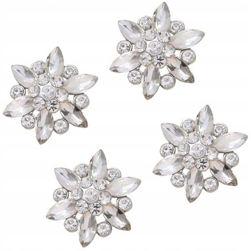 4 . Bling Fashion Rhinestone Buttons Kwiat ozdobne