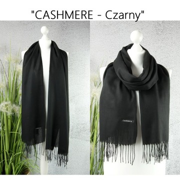SZAL KASZMIROWY GŁADKI DŁUGI szalik - 30 KOLORÓW