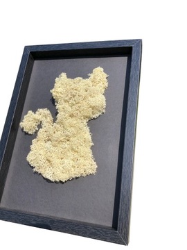 КАРТИНА МОХ ХРОБОТЕК КОШКА ЖИВОТНАЯ КАРТИНА ПОДАРОК