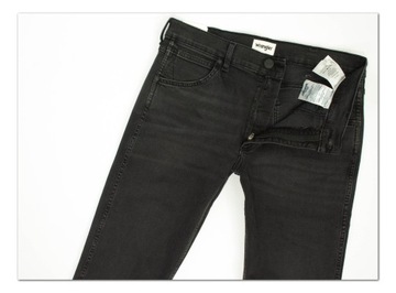 Wrangler Greensboro Black Crow męskie spodnie jeansy W44 L34