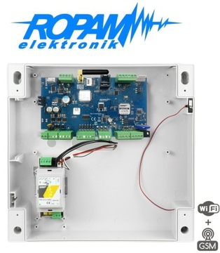 OptimaGSM-SET ZESTAW SYSTEMU CENTRALA ALARMOWA GSM OBUDOWA ZASILACZ ROPAM
