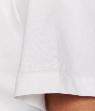 Calvin Klein T-Shirt Smooth K20K205338 Biały Regular Fit koszulka r. L