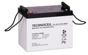 AKUMULATOR BATERIA AGM TECHNOCELL TCL 12V 85Ah UPS ZASILANIE 85 WYMIAR 80AH
