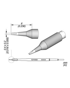 Grot wkrętakowy 0.4 x 0.2 mm JBC C210023
