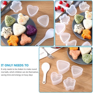 ИНСТРУМЕНТЫ ДЛЯ УКРАШЕНИЯ РИСОВЫХ ШАРИКОВ ДЕТСКОЙ ФОРМЫ, БЕЛЫЕ