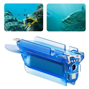 Водонепроницаемая камера для подводной рыбалки с рыбой