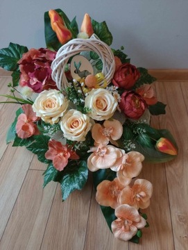 Украшение кладбища МОГИЛА композиция ВЕСНА ПАСХА НАБОР тюльпанов