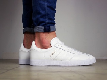 Adidas Gazelle SKÓRA buty męskie trampki białe