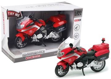 ИГРУШЕЧНЫЙ МОТОЦИКЛ ПОЖАРНЫЙ МОТОР СВЕТ ЗВУКОВЫЙ МОТОР МОДЕЛЬ МОТОРА FIRE 1 20