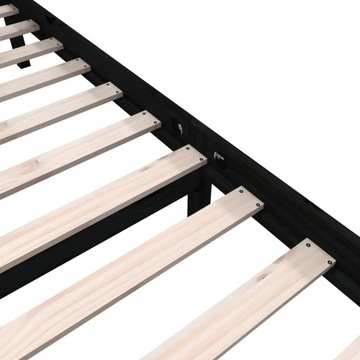 Каркас кровати, черный, массив сосны, 120х190 см, двуспальный!