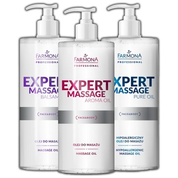 FARMONA EXPERT MASSAGE - ZESTAW 3 OLEI DO MASAŻU 3x500ML