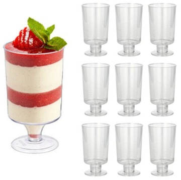 PUCHARKI deserowe na stópce 100ml kieliszki sherry 10 szt