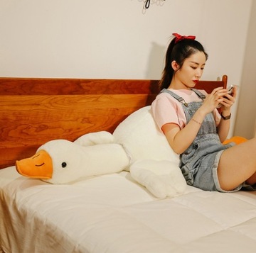 Талисман Утка Гусь, ПОДВИЖНЫЙ, ВЫПУСКАЕТ ШЕЮ, 110см