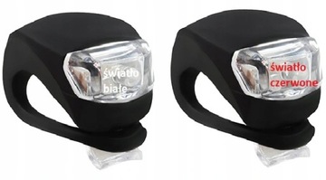ŚWIATŁA ŚWIATEŁKA DO ROWERU 2 LED-2 SZT+BATERIE