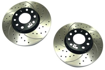 2x LEWA + PRAWA TARCZE PRZÓD NAWIERCANE NACINANE VW PASSAT B5 AUDI A4 A6