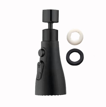 UNIWERSALNY PERLATOR AERATOR DO BATERII 3 FUNKCJE CZARNY