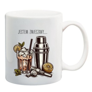 KUBEK jestem zmieszany drink drinki shaker barman barmanka