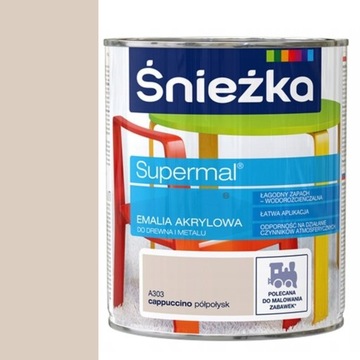 Emalia Akrylowa PÓŁPOŁYSK 800ml CAPPUCCINO A303 Śnieżka