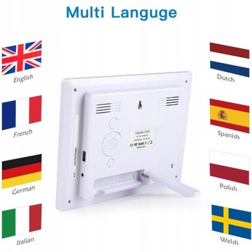 Цифровые белые часы для пожилых людей.