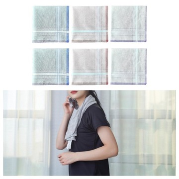 6шт мужские носовые платки Хлопковые мужские подарки Hanky ​​Premium Plaid